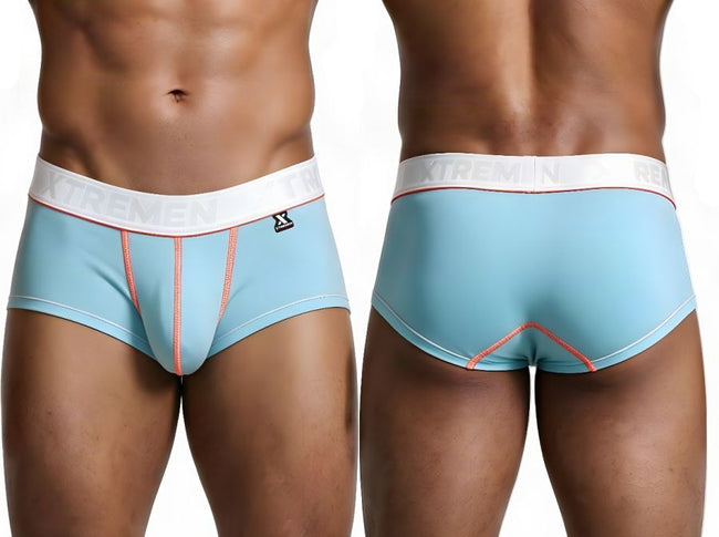 Xtremen 91259 Men's Underwear Sleek Microfiber Trunks Color Light Blue