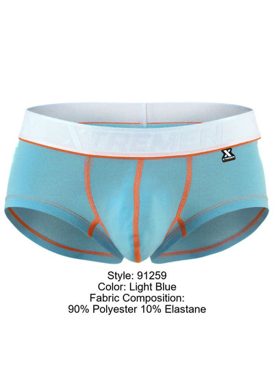 Xtremen 91259 Men's Underwear Sleek Microfiber Trunks Color Light Blue