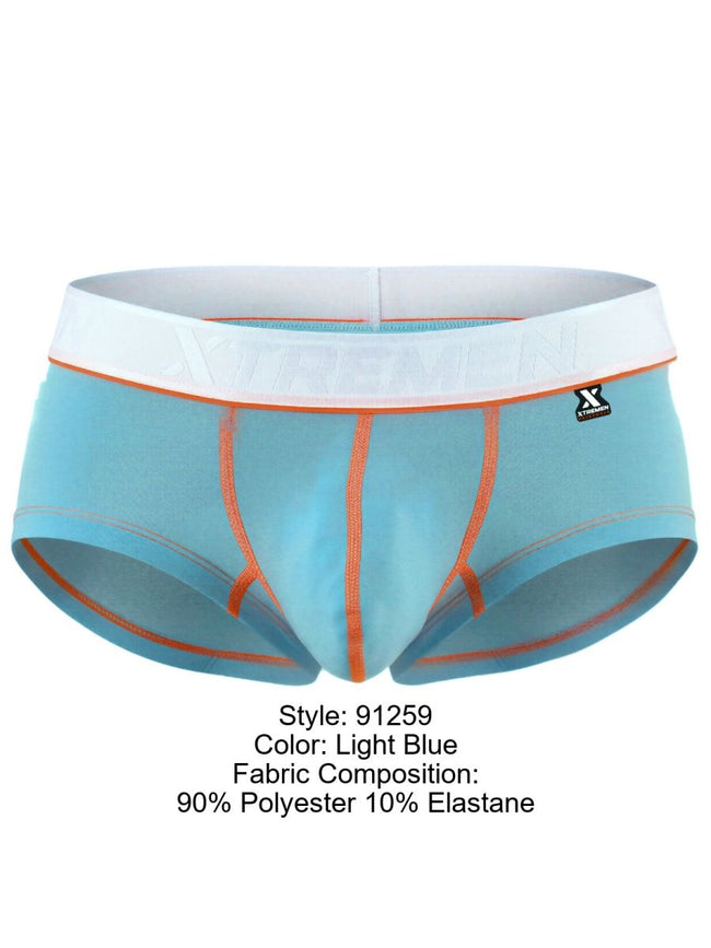 Xtremen 91259 Men's Underwear Sleek Microfiber Trunks Color Light Blue