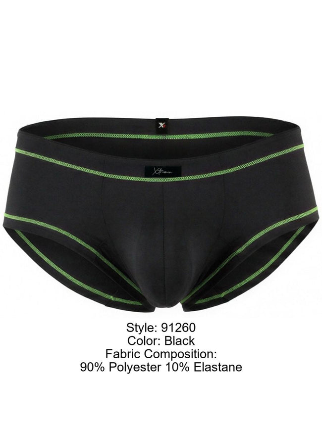 Xtremen 91260 Men's Underwear Modern Athletic Microfiber Briefs Color Black