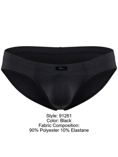 Xtremen 91261 Men's Underwear Microfiber Sleek Fit Briefs Color Black