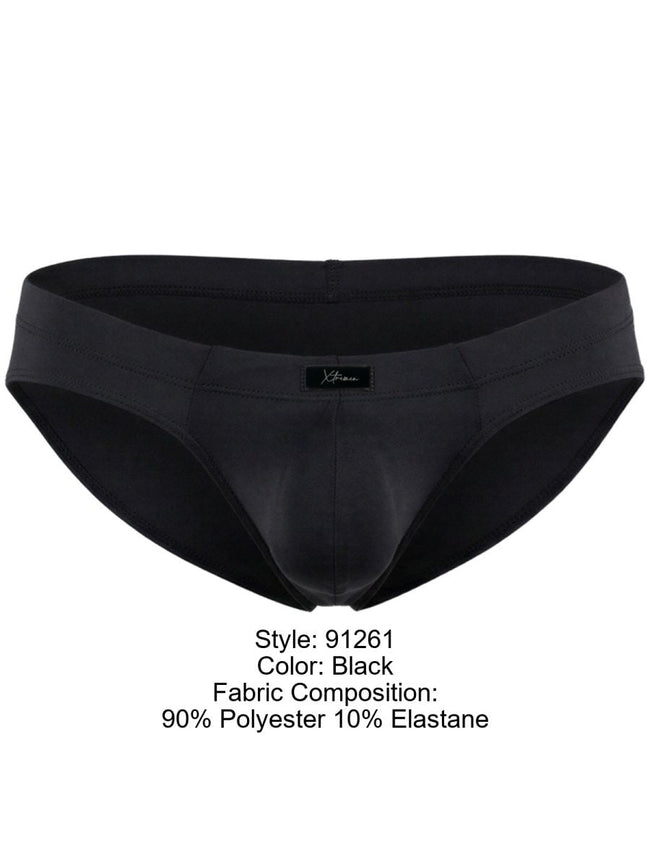 Xtremen 91261 Men's Underwear Microfiber Sleek Fit Briefs Color Black