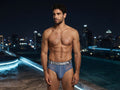 Xtremen 91262 Mens Underwear Sleek Microfiber Mesh Briefs Color Blue