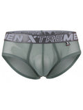 Xtremen 91262 Mens Underwear Sleek Microfiber Mesh Briefs Color Green