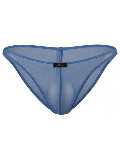 Xtremen 91264 Mens Underwear Microfiber Mesh Bikini Color Blue