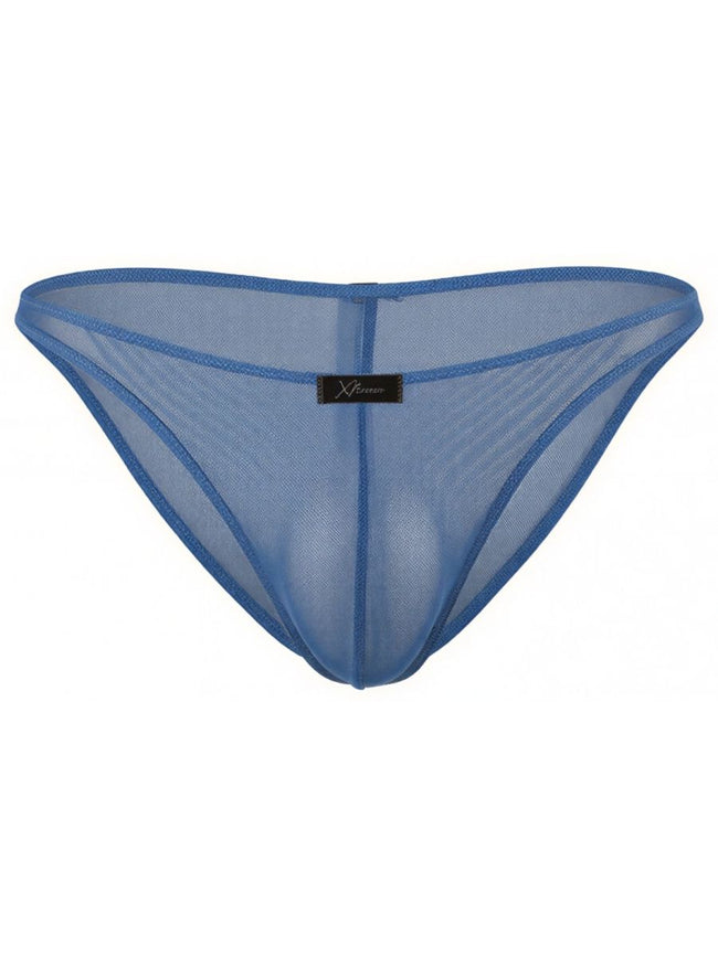 Xtremen 91264 Mens Underwear Microfiber Mesh Bikini Color Blue