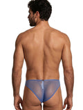 Xtremen 91264 Mens Underwear Microfiber Mesh Bikini Color Blue