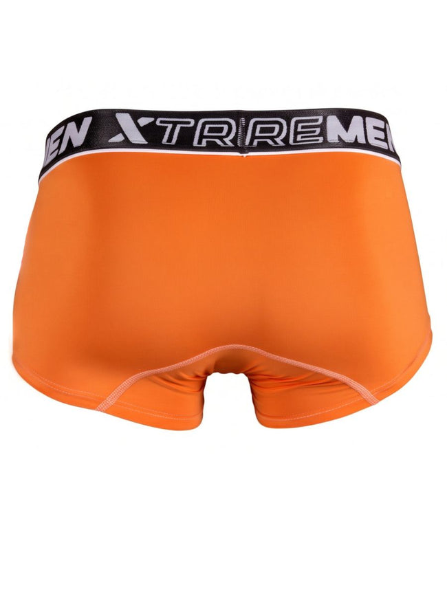Xtremen 91265 Men's Underwear Sleek Microfiber Stretch Trunks Color Orange