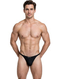 Xtremen 91266 Men's Underwear Sleek Microfiber Thongs Color Black