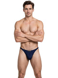 Xtremen 91266 Men's Underwear Sleek Microfiber Thongs Color Dark Blue