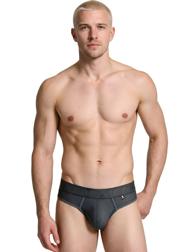 Xtremen 91268 Microfiber Mesh Thongs Color Gray