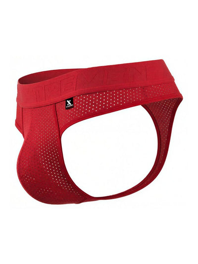 Xtremen 91268 Microfiber Mesh Thongs Color Red