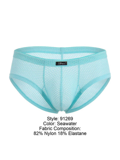 Xtremen 91269 Microfiber Mesh Briefs Color Seawater