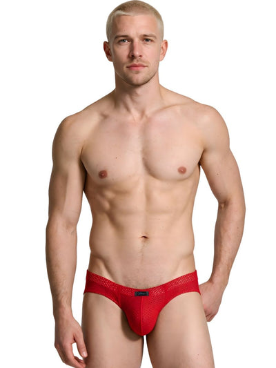 Xtremen 91270 Microfiber Mesh Briefs Color Red