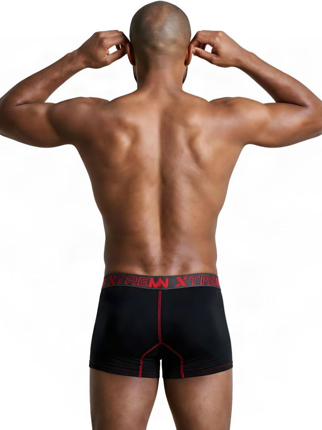 Xtremen 91271 Men's Underwear Sleek Microfiber Boxer Briefs Color Black