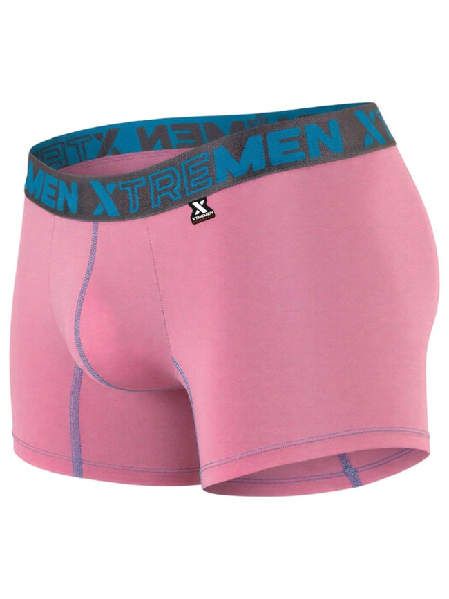 Xtremen 91271 Men's Underwear Sleek Microfiber Boxer Briefs Color Pink
