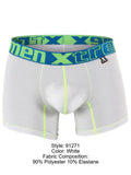 Xtremen 91271 Men's Underwear Sleek Microfiber Boxer Briefs Color White