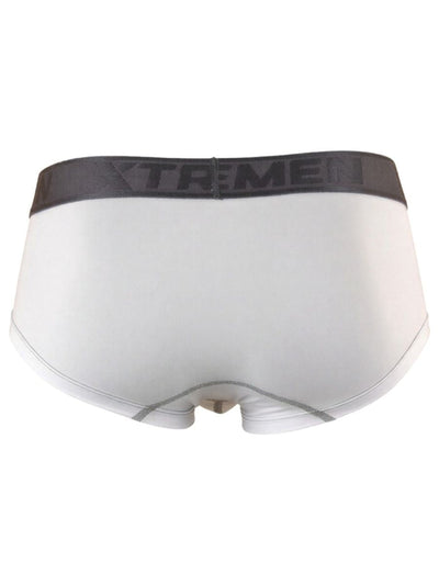 Xtremen 91273 Men's Underwear Sleek Athletic Microfiber Briefs Color White