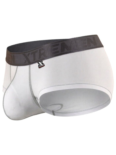 Xtremen 91273 Men's Underwear Sleek Athletic Microfiber Briefs Color White