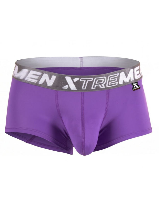 Xtremen 91274 Men's Underwear Microfiber Trunks for Daily Support Color Purple