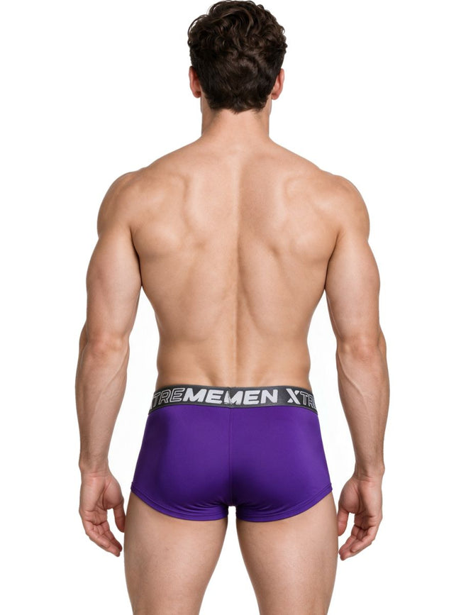 Xtremen 91274 Men's Underwear Microfiber Trunks for Daily Support Color Purple