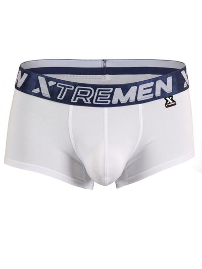 Xtremen 91274 Men's Underwear Microfiber Trunks for Daily Support Color White