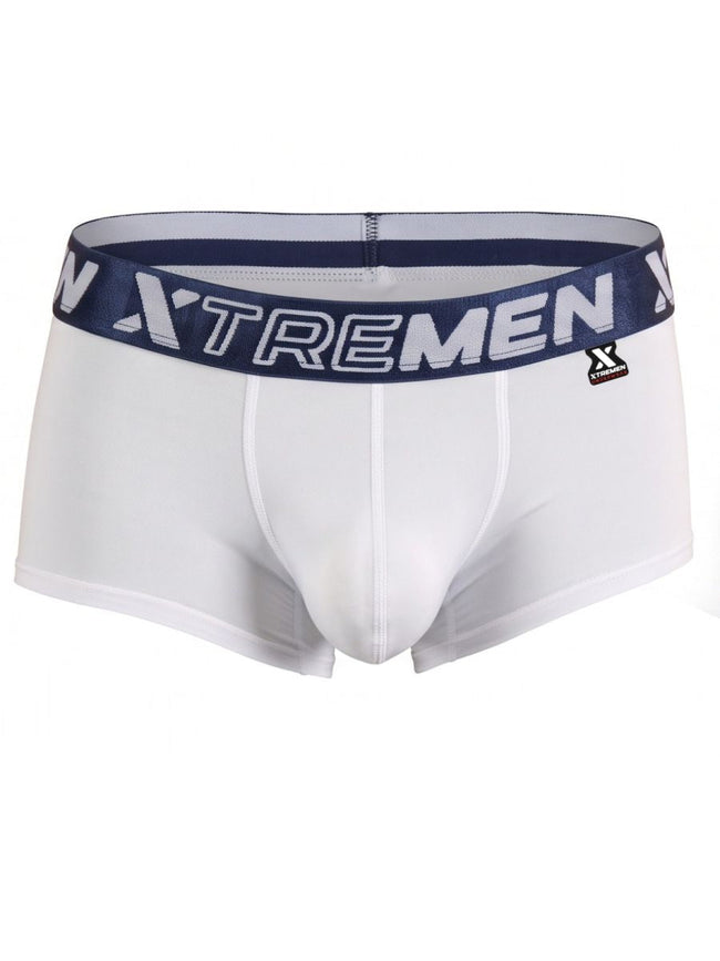 Xtremen 91274 Men's Underwear Microfiber Trunks for Daily Support Color White