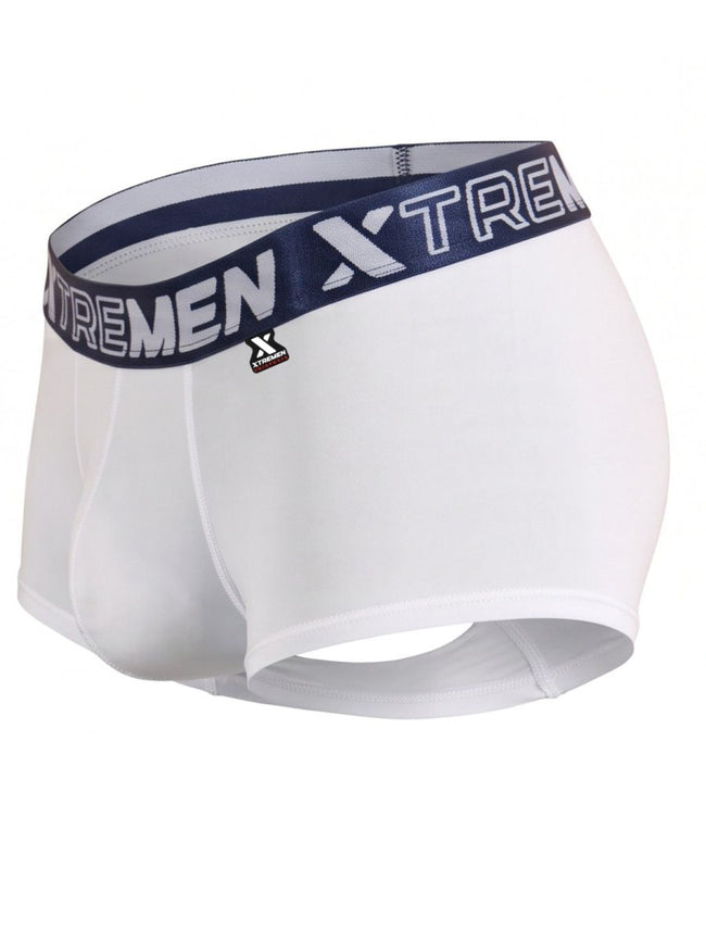 Xtremen 91274 Men's Underwear Microfiber Trunks for Daily Support Color White