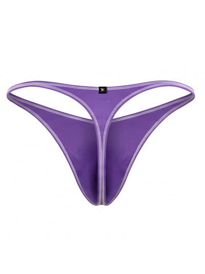 Xtremen 91275 Men's Underwear Sleek Microfiber Thongs Color Purple