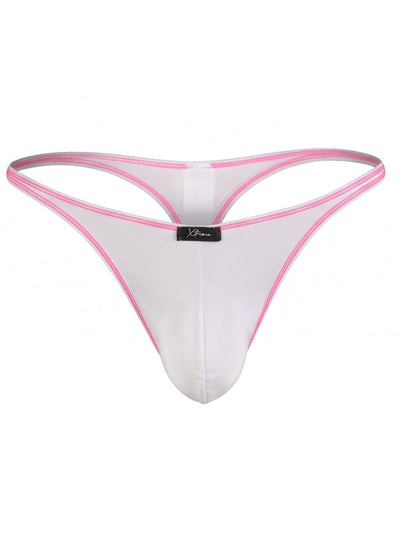 Xtremen 91275 Men's Underwear Sleek Microfiber Thongs Color White