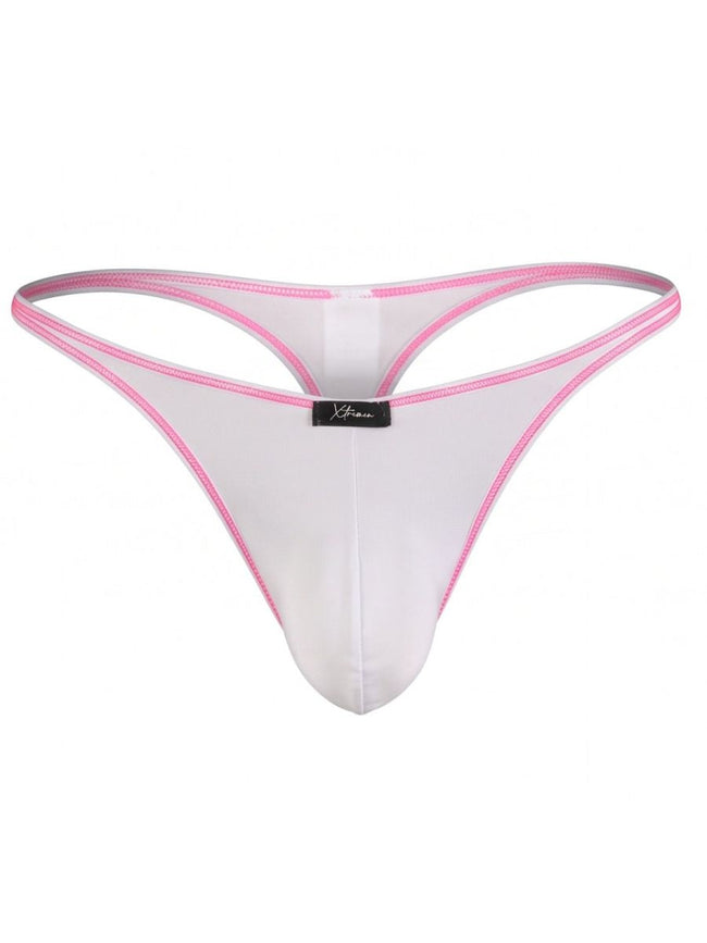 Xtremen 91275 Men's Underwear Sleek Microfiber Thongs Color White