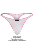 Xtremen 91275 Men's Underwear Sleek Microfiber Thongs Color White