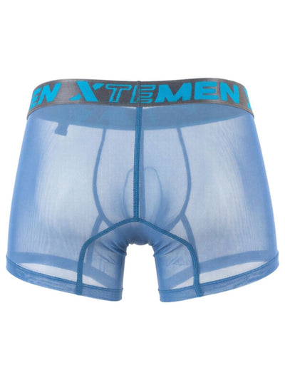 Xtremen 91277 Men's Underwear Microfiber Mesh Boxer Briefs Color Blue