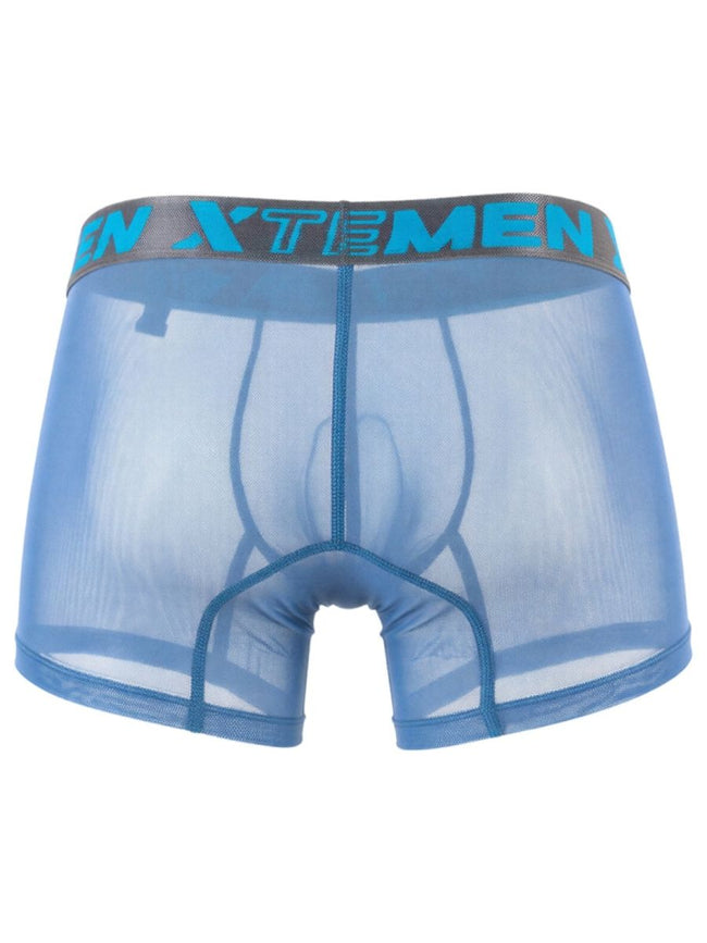 Xtremen 91277 Men's Underwear Microfiber Mesh Boxer Briefs Color Blue
