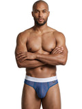 Xtremen 91278 Men's Underwear Breathable Microfiber Mesh Thongs Color Blue