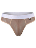Xtremen 91278 Men's Underwear Breathable Microfiber Mesh Thongs Color Brown