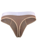 Xtremen 91278 Men's Underwear Breathable Microfiber Mesh Thongs Color Brown
