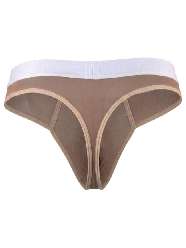 Xtremen 91278 Men's Underwear Breathable Microfiber Mesh Thongs Color Brown