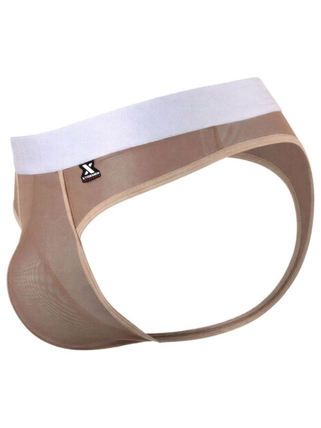 Xtremen 91278 Men's Underwear Breathable Microfiber Mesh Thongs Color Brown