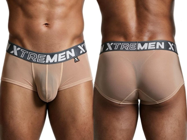 Xtremen 91279 Men's Underwear Microfiber Mesh Breathable Briefs Color Brown
