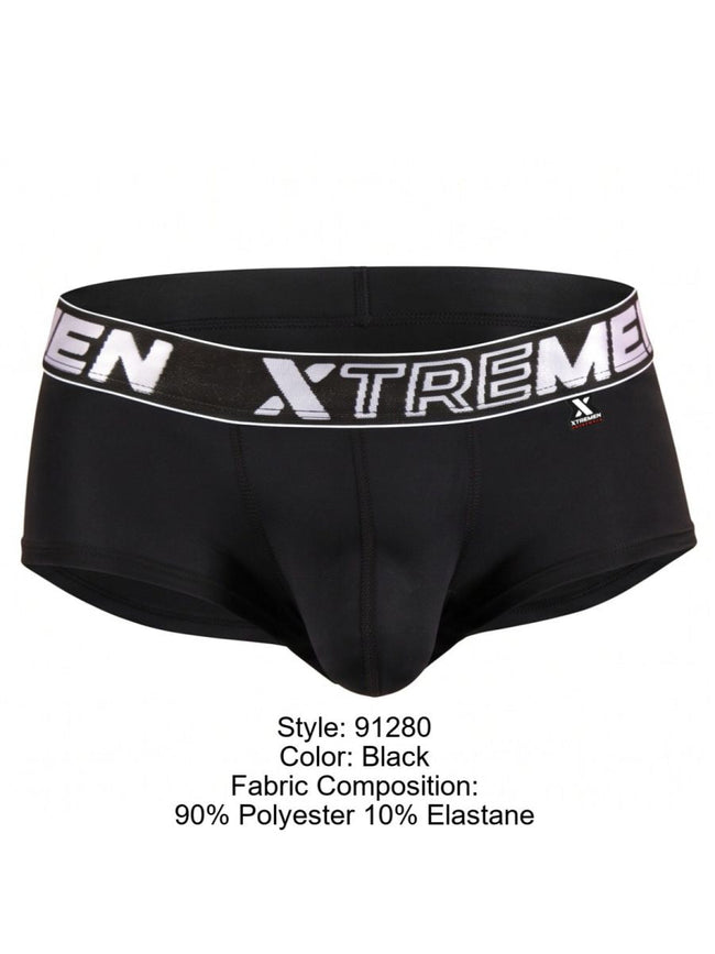Xtremen 91280 Men's Underwear Sleek Microfiber Briefs Color Black