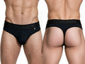 Xtremen 91281 Men's Underwear Sleek Microfiber Thongs Color Black