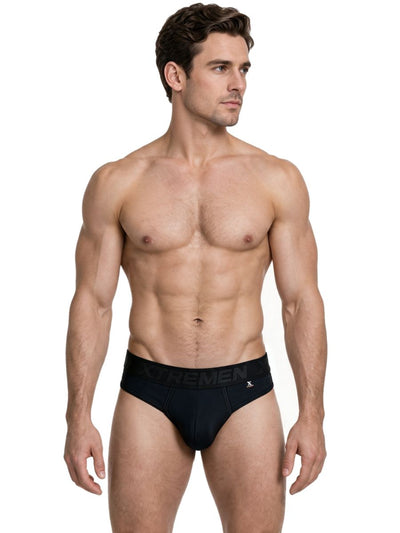 Xtremen 91281 Men's Underwear Sleek Microfiber Thongs Color Black