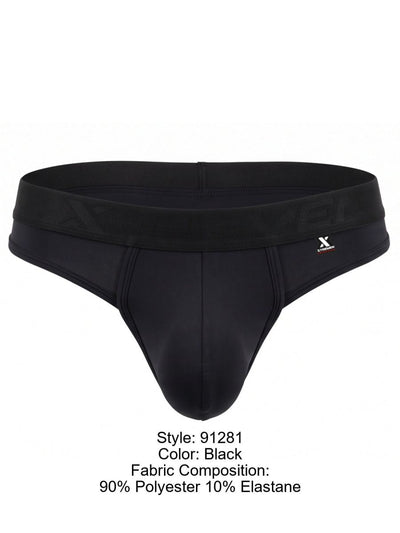 Xtremen 91281 Men's Underwear Sleek Microfiber Thongs Color Black