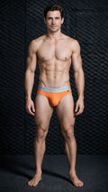 Xtremen 91281 Men's Underwear Sleek Microfiber Thongs Color Orange