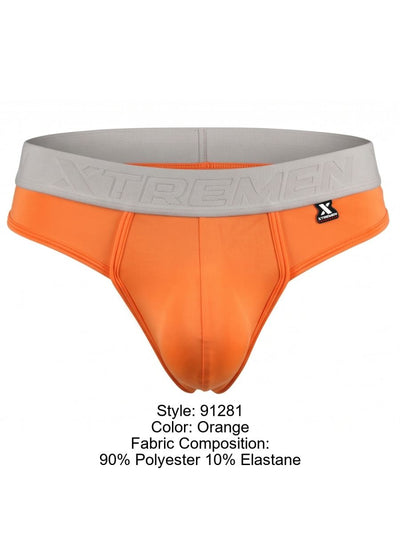 Xtremen 91281 Men's Underwear Sleek Microfiber Thongs Color Orange