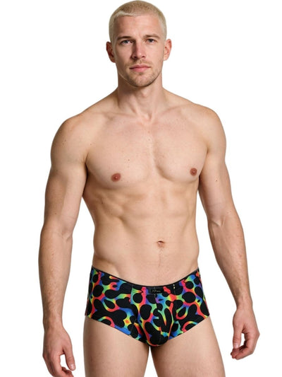 Xtremen 91283 Rainbow Printed Microfiber Briefs Color Mushroom
