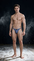 Xtremen 91287 Men's Underwear Microfiber Thongs Sleek Minimalist Style Color Gray