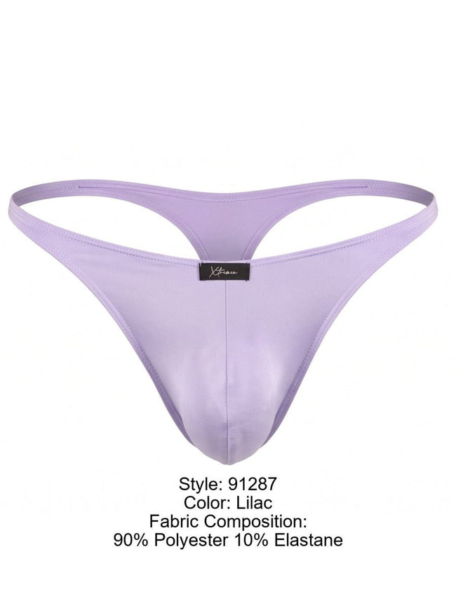 Xtremen 91287 Men's Underwear Microfiber Thongs Sleek Minimalist Style Color Lilac
