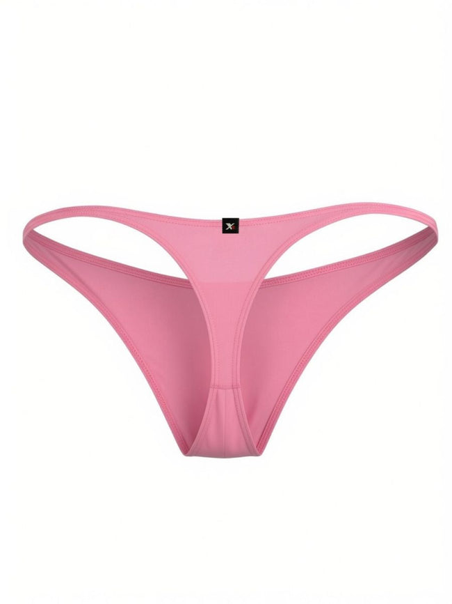 Xtremen 91287 Men's Underwear Microfiber Thongs Sleek Minimalist Style Color Pink
